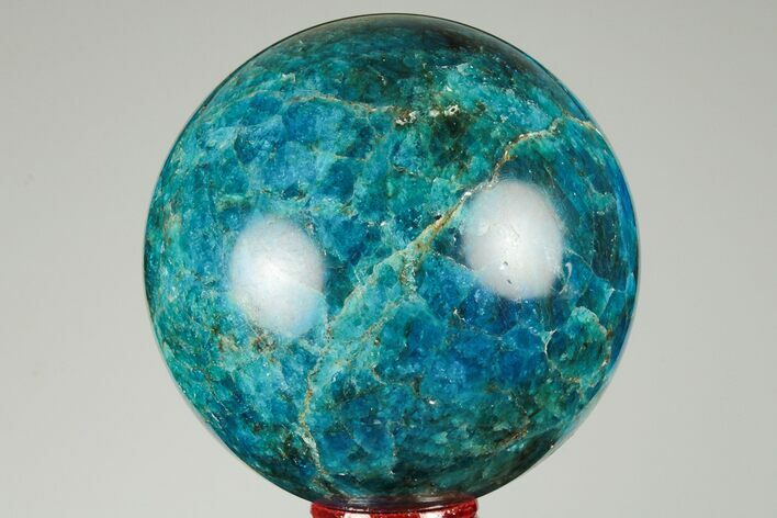 Bright Blue Apatite Sphere - Madagascar #191417